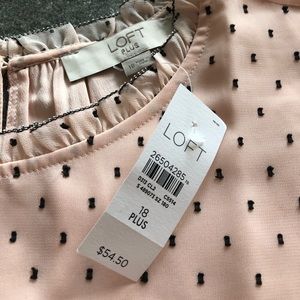 Size 18 Pink Clipped Tee Loft Blouse